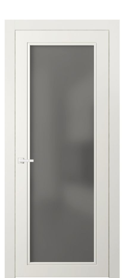Межкомнатная дверь Neo Classic 8000 Матовый жемчужный Сатинированное серое стекло, триплекс Цена 12813160 so'm | Volhovec