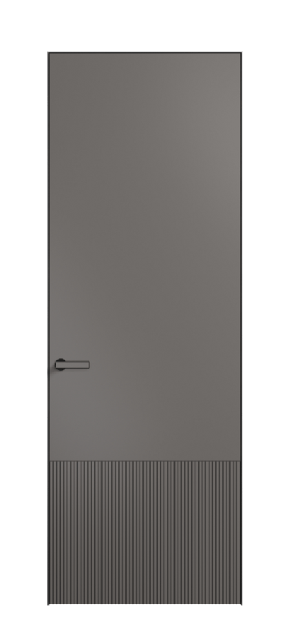 Дверь межкомнатная Velvet АКП 8202 Матовый классический серый. Скрытый короб Черный Цена 70469 . Фабрика дверей Волховец 8 (800) 551 43 19 Межкомнатная дверь Velvet АКП 8202 Матовый классический серый. Цена 70469 | Volhovec