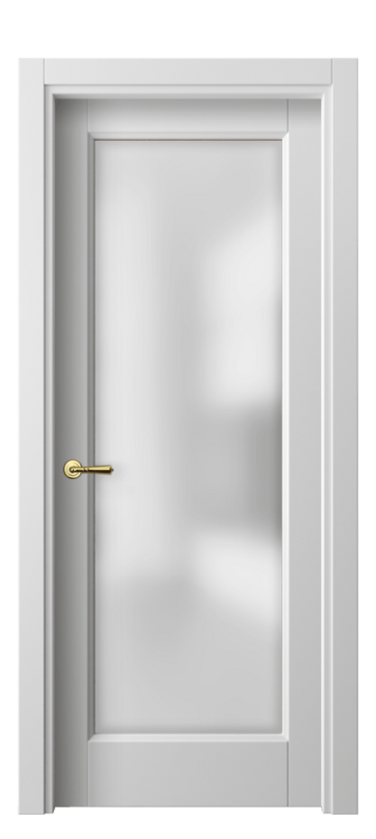 Межкомнатная дверь Galant 1402 Матовый белоснежный Сатинированное стекло Цена 55020 ₽ | Volhovec