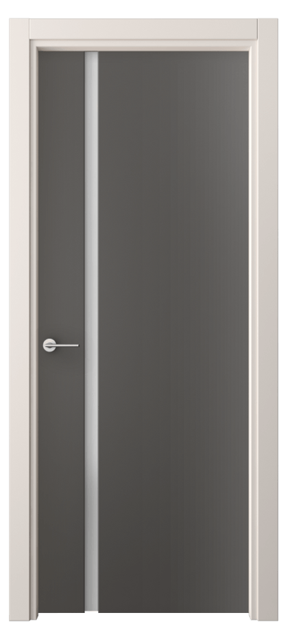Межкомнатная дверь Freedom 4222 ПЭТ графитовый Сатинированное стекло Цена 30799 ₽ | Volhovec
