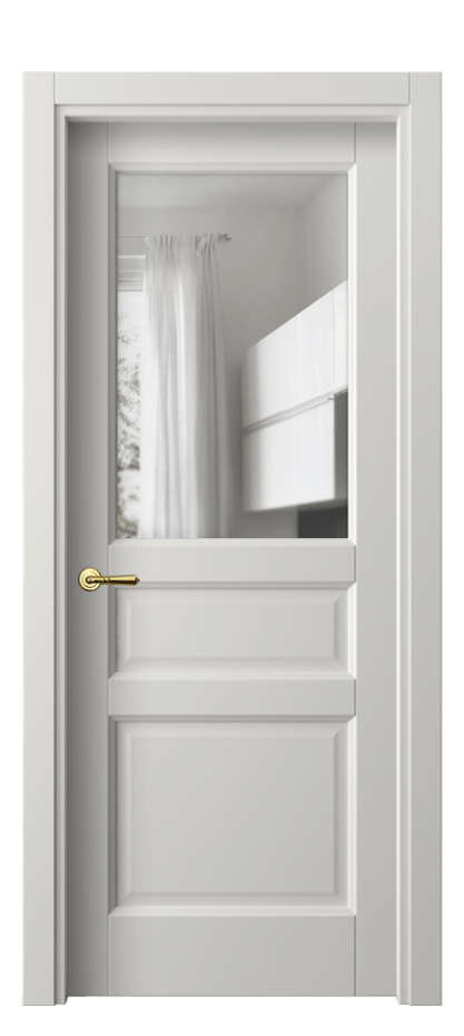 Межкомнатная дверь Галант 1432 Матовый серый Прозрачное стекло Цена 43274 ₽ | Volhovec