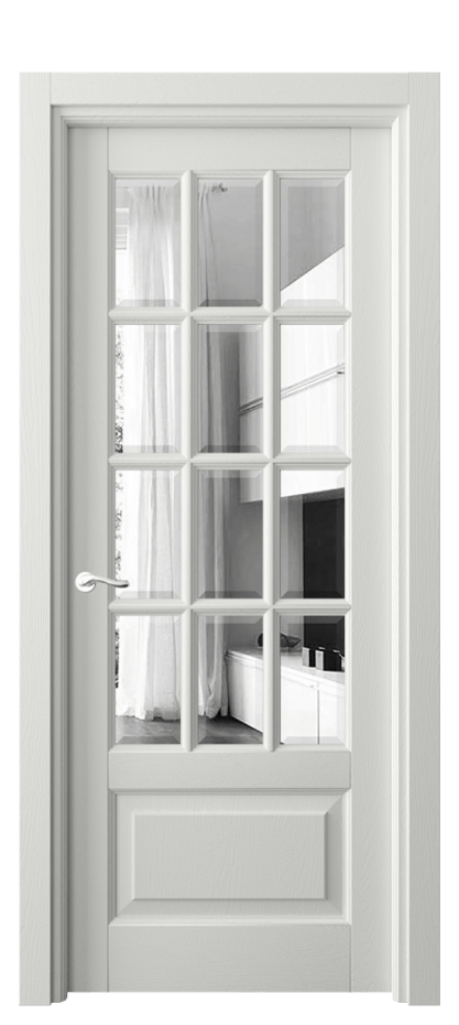 Межкомнатная дверь Лигнум 0728 Дуб светло-серый Двустороннее зеркало с фацетом, триплекс Цена 164399 ₽ | Volhovec