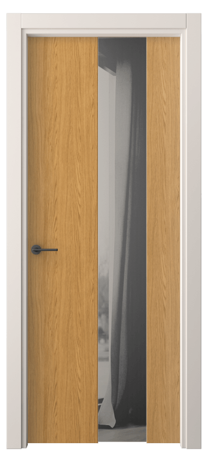 Межкомнатная дверь Фридом 4226 Ванильный дуб Двустороннее серое зеркало, триплекс Цена 34974 ₽ | Volhovec