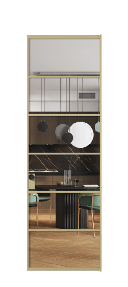 Алюминиевая дверь АЛПЛ040.04  Прозрачное стекло "Кристал Вижн", калёное Цена 174370  | Volhovec