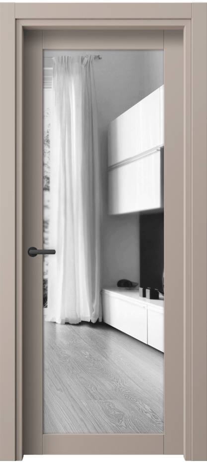 Межкомнатная дверь Neo 2102 ПЭТ серо-коричневый  Двустороннее зеркало, триплекс Цена 33699 ₽ | Volhovec