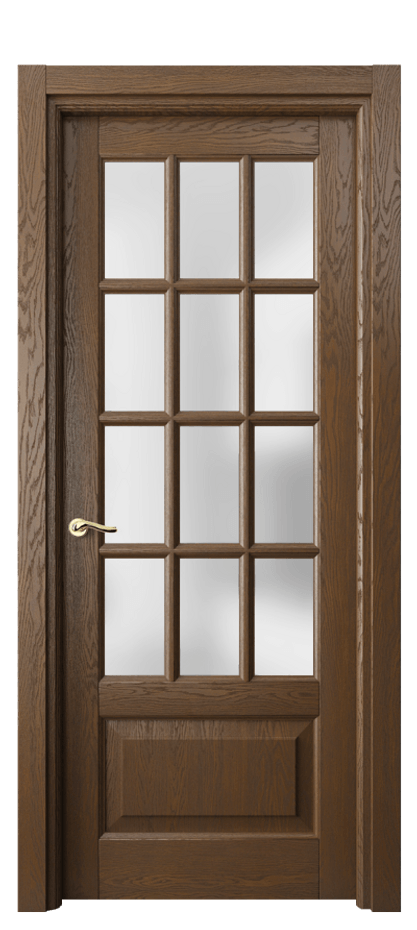 Межкомнатная дверь Лигнум 0728 Дуб королевский брашированный Сатинированное стекло Цена 173299 ₽ | Volhovec