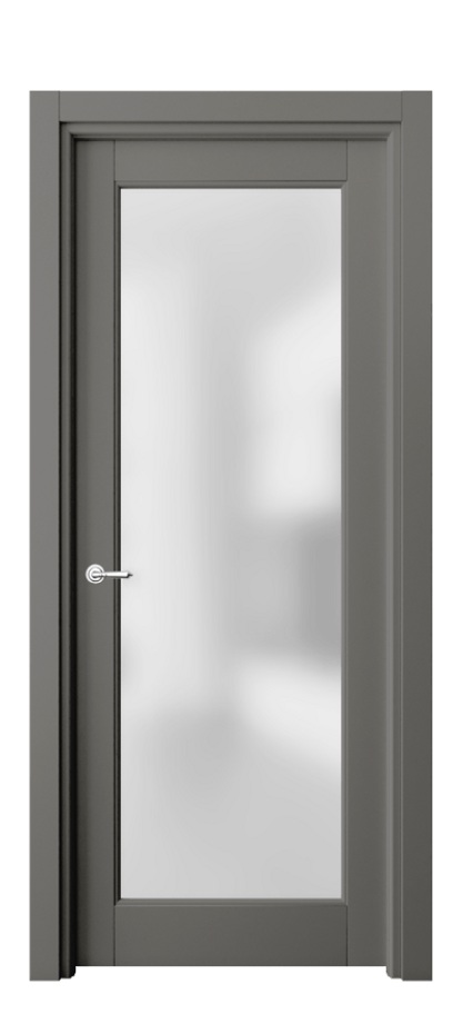 Межкомнатная дверь Toscana Rombo 6300 Бук классический серый Сатинированное стекло Цена 94599 ₽ | Volhovec