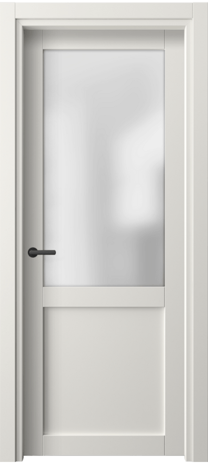 Межкомнатная дверь Neo 2122 ПЭТ белоснежный Сатинированное стекло Цена 30499 ₽ | Volhovec