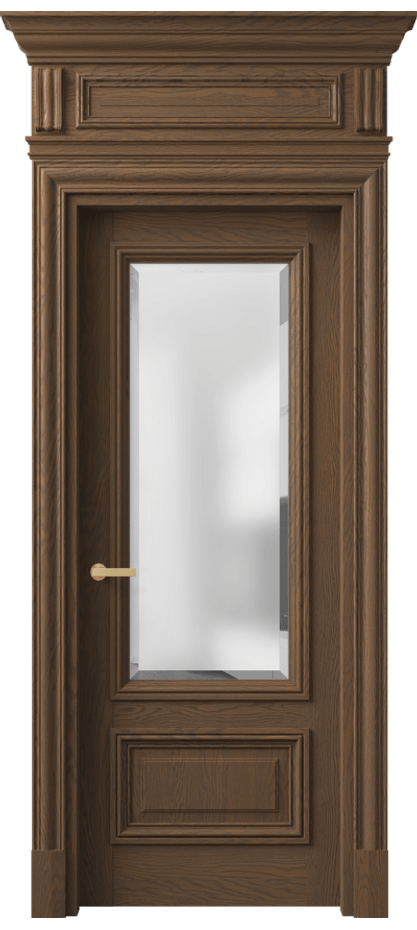 Межкомнатная дверь Antique 7306 Дуб туманный матовый Сатинированное стекло с фацетом Цена 279670 ₽ | Volhovec