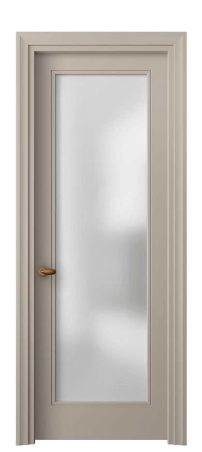 Межкомнатная дверь Esse 8502 Матовый бисквитный Сатинированное стекло Цена 59739 ₽ | Volhovec