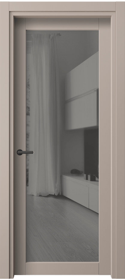 Межкомнатная дверь Нео 2102 ПЭТ серо-коричневый  Двустороннее серое зеркало, триплекс Цена 34899 ₽ | Volhovec