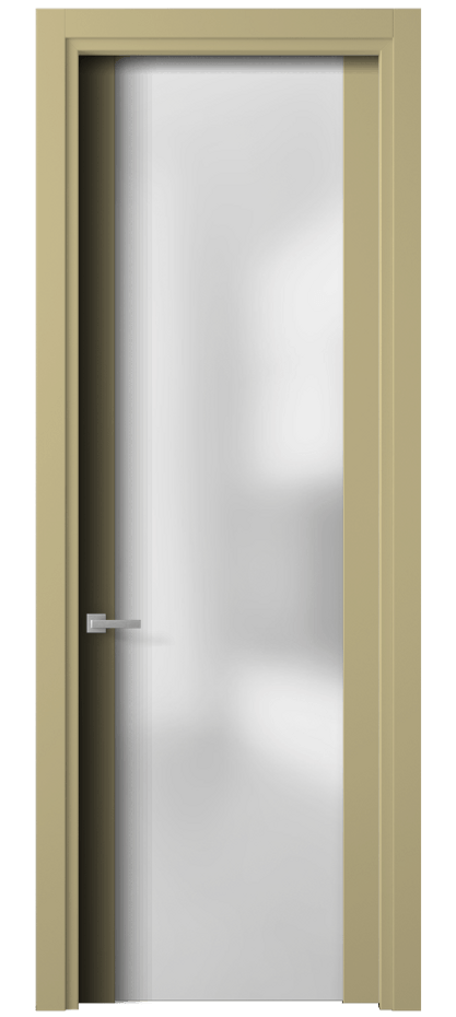 Межкомнатная дверь Планум 4114 Матовый белоснежный Сатинированное стекло Цена 80499 ₽ | Volhovec