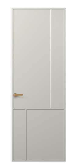 Дверь межкомнатная АКП 8606 МТСР. Цвет Матовый тёплый серый. Материал Гладкая эмаль. Коллекция Frame. Картинка.