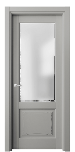 Дверь межкомнатная 6322 МНСР САТ-Ф. Цвет Матовый нейтральный серый. Материал Гладкая эмаль. Коллекция Тоскана Элегантэ. Картинка.