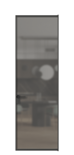 Дверь межкомнатная АЛПЛ040.01 ГР Графитовый Серый сатин триплекс. Цвет . Материал Алюминий металлик. Коллекция Формато. Картинка.