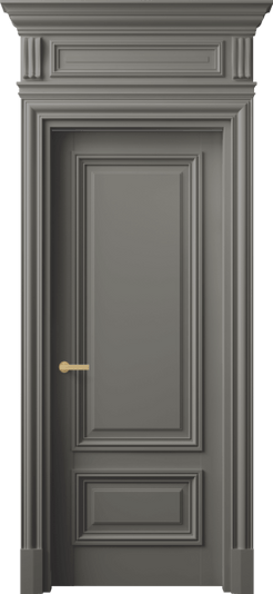 Дверь межкомнатная 7307 МКЛС . Цвет Матовый классический серый. Материал Гладкая эмаль. Коллекция Антик. Картинка.