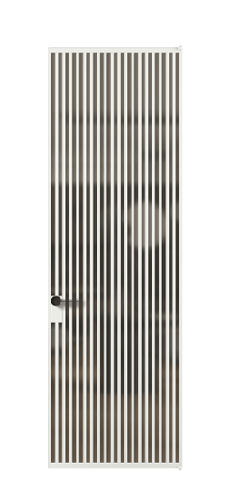 Дверь межкомнатная АЛПЛ040.07 Бронза сатин триплекс АБЛ. Цвет Алюминий белоснежный. Материал Алюминий в эмали. Коллекция Формато. Картинка.