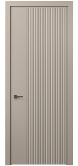 Дверь межкомнатная 8643 МБСК . Цвет Матовый бисквитный. Материал Гладкая эмаль. Коллекция Alba. Картинка.