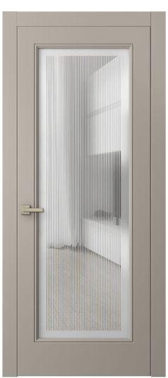 Дверь межкомнатная 8300 МБСК. Цвет Матовый бисквитный. Материал Гладкая эмаль. Коллекция Linea. Картинка.