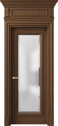Дверь межкомнатная 7300 ДКШ.М САТ-Ф. Цвет Дуб каштановый матовый. Материал Массив дуба матовый. Коллекция Antique. Картинка.