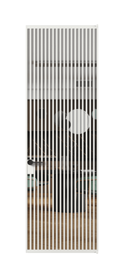 Дверь межкомнатная АЛПЛ040.07 Crystalvision АБЛ. Цвет Алюминий белоснежный. Материал Алюминий в эмали. Коллекция Formato. Картинка.