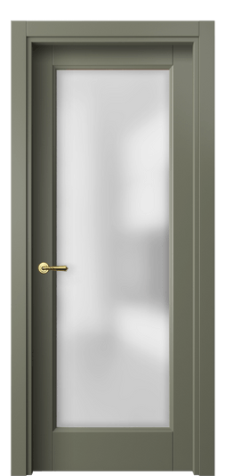 Дверь межкомнатная 1402 МОТ САТ. Цвет Матовый оливковый тёмный. Материал Гладкая эмаль. Коллекция Galant. Картинка.