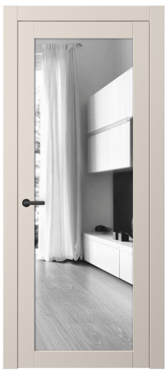 Дверь межкомнатная 2102 ПЭПБ ДВ ЗЕР. Цвет ПЭТ пудровый бежевый. Материал ПЭТ. Коллекция Neo. Картинка.