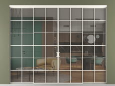 Перегородка Formato внутри проёма 4 створки