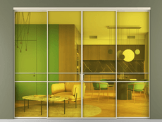 Перегородка Formato внутри проёма четырёхстворчатая