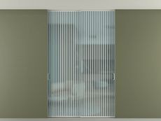 Перегородка Formato внутри проёма скрытое крепление в потолок 2 створки