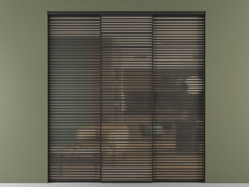 Перегородка Formato внутри проёма 3 створки