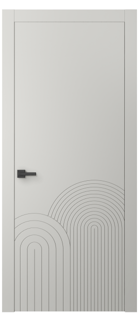 Дверь межкомнатная 8059 МСР. Цвет Матовый серый. Материал Гладкая эмаль. Коллекция Linea. Картинка.