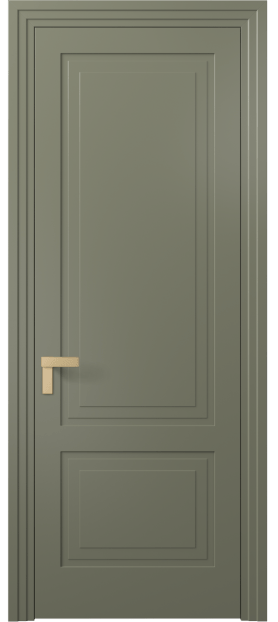 Дверь межкомнатная 8351 МОТ. Цвет Матовый оливковый тёмный. Материал Гладкая эмаль. Коллекция Rocca. Картинка.