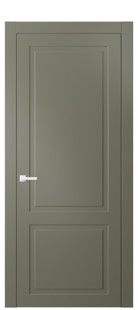 Дверь межкомнатная 8002 МОТ. Цвет Матовый оливковый тёмный. Материал Гладкая эмаль. Коллекция Нео Классик. Картинка.